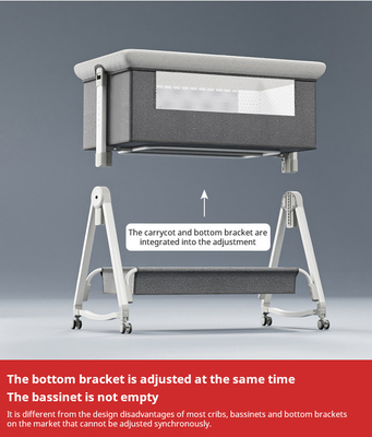 Berceau pour bébé multifonctionnel avec accouplement pliable réglable en hauteur, balancier portable et mobile, berceau, lit de couchage