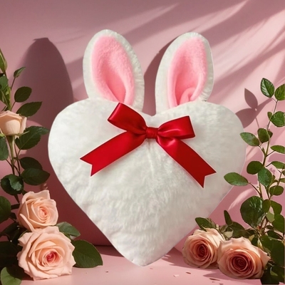 Coussin de cœur blanc Coussin de jouet Coussin cadeau de Saint-Valentin Coussins décoratifs, décorations de mariage