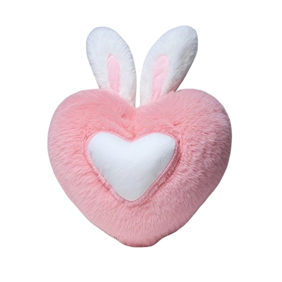 Cute en forme de cœur oreiller en peluche oreiller de couchage doux décoration de salon cadeaux de la Saint-Valentin oreiller de canapé confortable