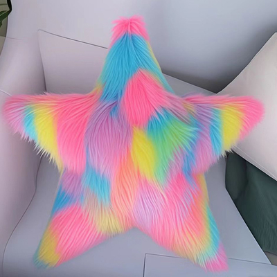 Coussin blanc/colorié à cinq branches étoile douce peluche jouets de poupée farcies passe-temps coussin exquis Décoration de la maison Cadeaux d'anniversaire